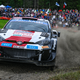 Finland’s Kalle Rovanperä (driver) and Jonne Halttunen (co-driver) in their Toyota GR Yaris Rally1